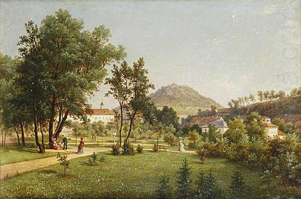 Ernst Gustav Doerell A View of the Doubravka from the Teplice Chateau Park china oil painting image